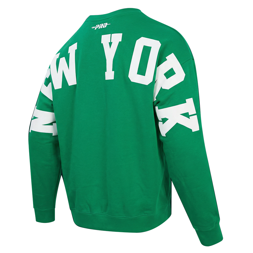 MLB NEW YORK YANKEES WINGSPAN CHANDAIL À COL ROND EN MOLLETON À ÉPAULES TOMBANTES V2 POUR HOMME (VERT KELLY)
