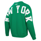 MLB NEW YORK YANKEES WINGSPAN CHANDAIL À COL ROND EN MOLLETON À ÉPAULES TOMBANTES V2 POUR HOMME (VERT KELLY)