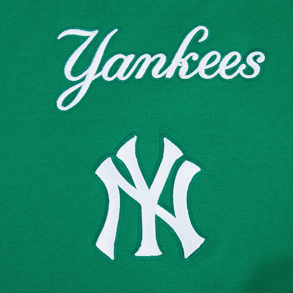 MLB NEW YORK YANKEES WINGSPAN CHANDAIL À COL ROND EN MOLLETON À ÉPAULES TOMBANTES V2 POUR HOMME (VERT KELLY)