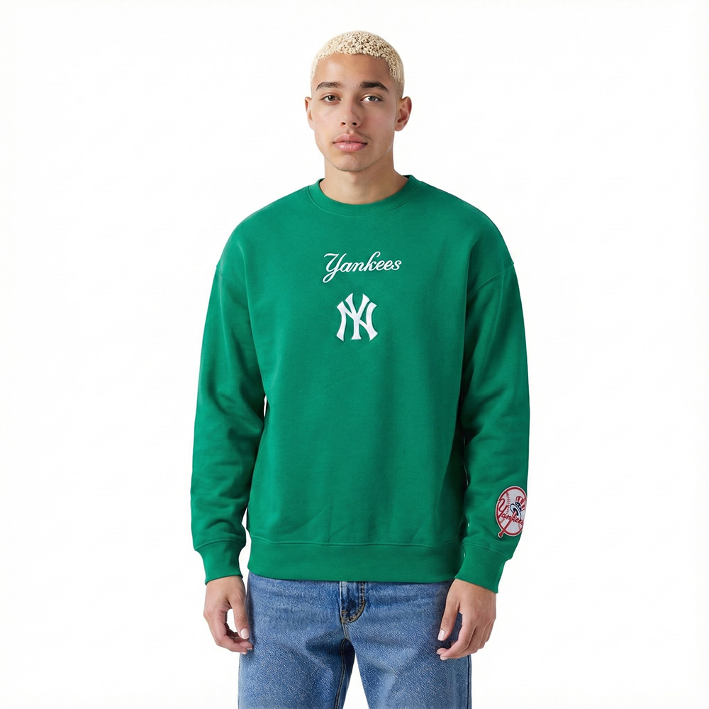 MLB NEW YORK YANKEES WINGSPAN CHANDAIL À COL ROND EN MOLLETON À ÉPAULES TOMBANTES V2 POUR HOMME (VERT KELLY)