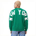 MLB NEW YORK YANKEES WINGSPAN CHANDAIL À COL ROND EN MOLLETON À ÉPAULES TOMBANTES V2 POUR HOMME (VERT KELLY)