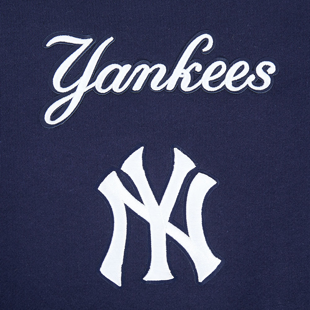 MLB NEW YORK YANKEES WINGSPAN MEN'S DROP SHOULDER FLC CREWNECK V2 (MIDNIGHT NAVY)