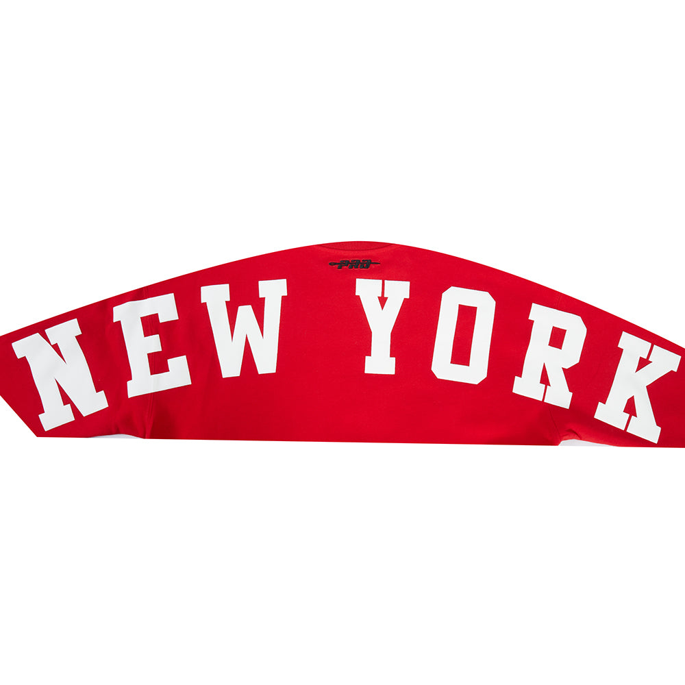 MLB NEW YORK YANKEES WINGSPAN MEN'S DROP SHOULDER FLC CREWNECK V2 (RED)