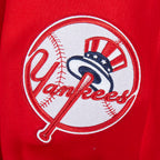 MLB NEW YORK YANKEES WINGSPAN MEN'S DROP SHOULDER FLC CREWNECK V2 (RED)
