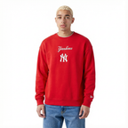 MLB NEW YORK YANKEES WINGSPAN MEN'S DROP SHOULDER FLC CREWNECK V2 (RED)