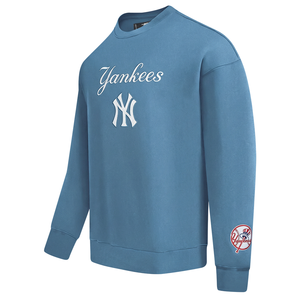 MLB NEW YORK YANKEES WINGSPAN MEN'S DROP SHOULDER FLC CREWNECK V2 (STOPL BLUE)