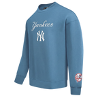MLB NEW YORK YANKEES WINGSPAN MEN'S DROP SHOULDER FLC CREWNECK V2 (STOPL BLUE)