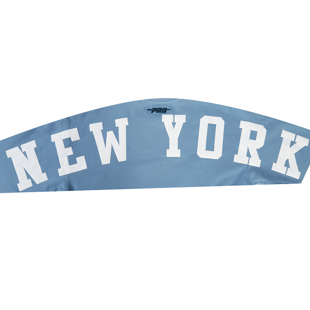 MLB NEW YORK YANKEES WINGSPAN MEN'S DROP SHOULDER FLC CREWNECK V2 (STOPL BLUE)