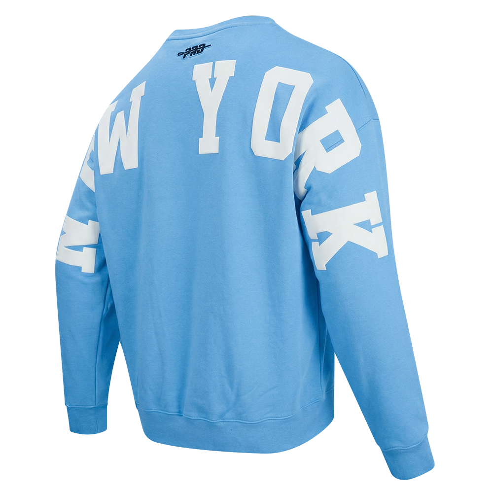 MLB NEW YORK YANKEES WINGSPAN CHANDAIL À COL ROND EN MOLLETON À ÉPAULES TOMBANTES V2 POUR HOMME (BLEU UNIVERSITÉ)