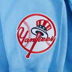 MLB NEW YORK YANKEES WINGSPAN CHANDAIL À COL ROND EN MOLLETON À ÉPAULES TOMBANTES V2 POUR HOMME (BLEU UNIVERSITÉ)