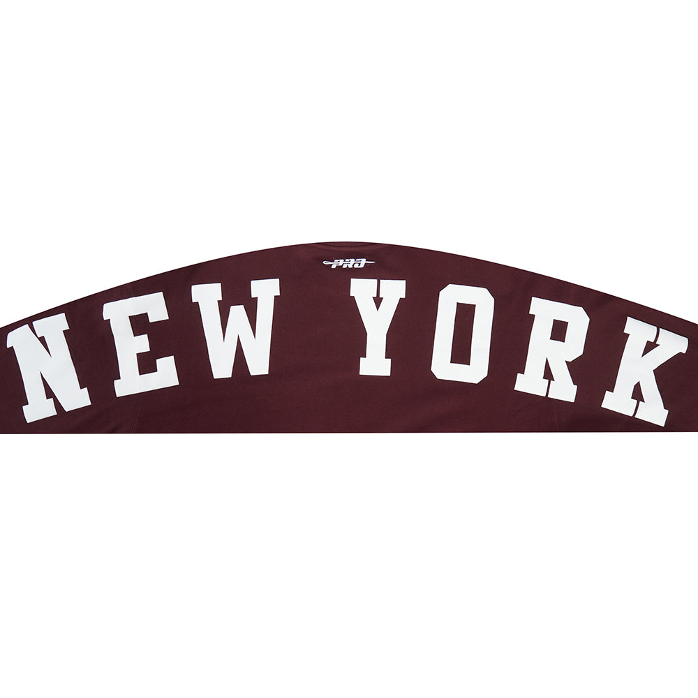 MLB NEW YORK YANKEES WINGSPAN CHANDAIL À COL ROND EN MOLLETON À ÉPAULES TOMBANTES V2 POUR HOMME (LIE-DE-VIN)