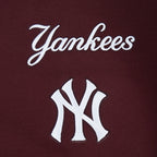 MLB NEW YORK YANKEES WINGSPAN CHANDAIL À COL ROND EN MOLLETON À ÉPAULES TOMBANTES V2 POUR HOMME (LIE-DE-VIN)