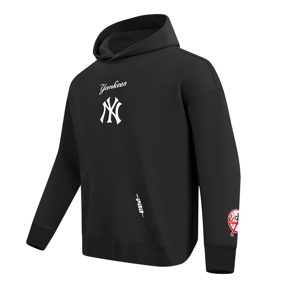 MLB NEW YORK YANKEES WINGSPAN CHANDAIL À CAPUCHON EN MOLLETON À ÉPAULES TOMBANTES V2 POUR HOMME (NOIR)