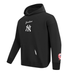 MLB NEW YORK YANKEES WINGSPAN CHANDAIL À CAPUCHON EN MOLLETON À ÉPAULES TOMBANTES V2 POUR HOMME (NOIR)