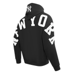 MLB NEW YORK YANKEES WINGSPAN CHANDAIL À CAPUCHON EN MOLLETON À ÉPAULES TOMBANTES V2 POUR HOMME (NOIR)