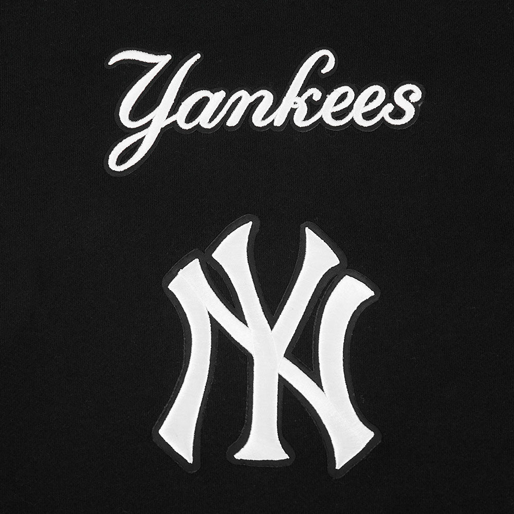MLB NEW YORK YANKEES WINGSPAN CHANDAIL À CAPUCHON EN MOLLETON À ÉPAULES TOMBANTES V2 POUR HOMME (NOIR)