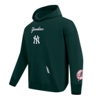 MLB NEW YORK YANKEES WINGSPAN CHANDAIL À CAPUCHON EN MOLLETON À ÉPAULES TOMBANTES V2 POUR HOMME (VERT FORÊT)