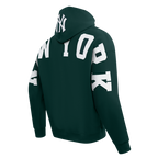 MLB NEW YORK YANKEES WINGSPAN CHANDAIL À CAPUCHON EN MOLLETON À ÉPAULES TOMBANTES V2 POUR HOMME (VERT FORÊT)