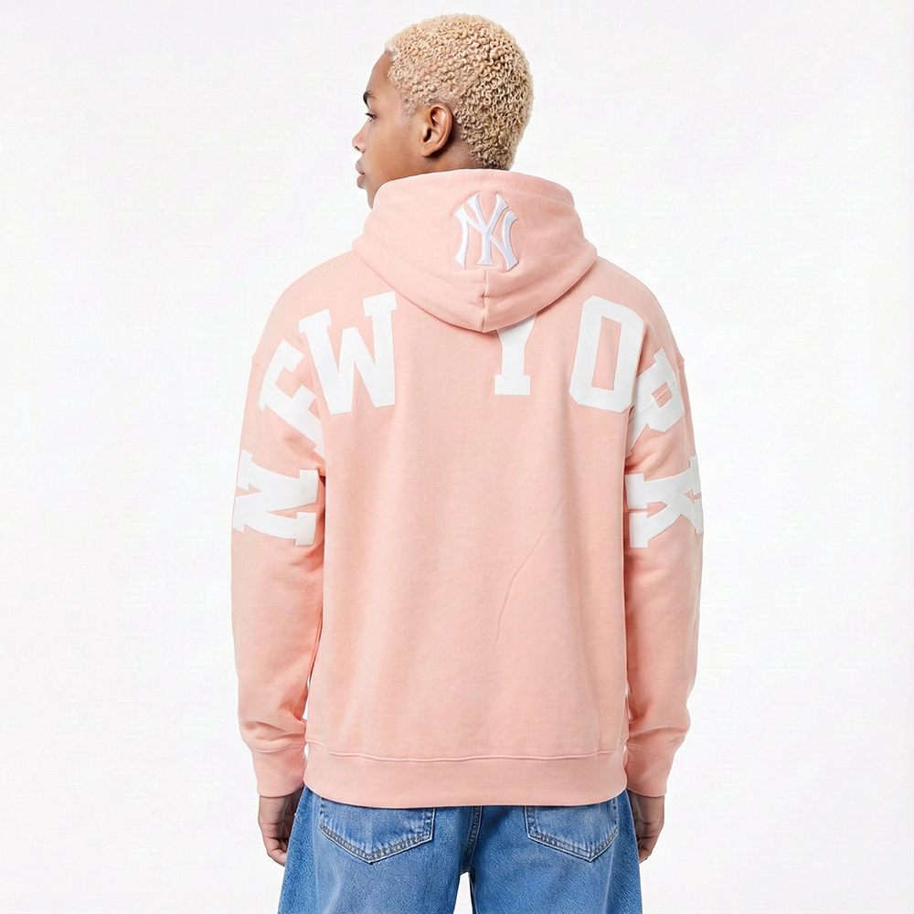 MLB NEW YORK YANKEES WINGSPAN MEN'S DROP SHOULDER FLC PO HOODIE V2 (GUAVA)