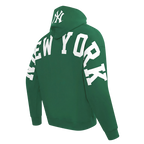 MLB NEW YORK YANKEES WINGSPAN CHANDAIL À CAPUCHON EN MOLLETON À ÉPAULES TOMBANTES V2 POUR HOMME (VERT KELLY)