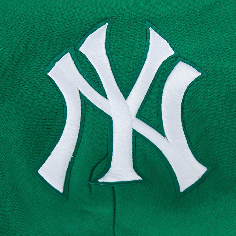 MLB NEW YORK YANKEES WINGSPAN CHANDAIL À CAPUCHON EN MOLLETON À ÉPAULES TOMBANTES V2 POUR HOMME (VERT KELLY)