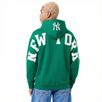 MLB NEW YORK YANKEES WINGSPAN CHANDAIL À CAPUCHON EN MOLLETON À ÉPAULES TOMBANTES V2 POUR HOMME (VERT KELLY)