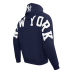 MLB NEW YORK YANKEES WINGSPAN CHANDAIL À CAPUCHON EN MOLLETON À ÉPAULES TOMBANTES V2 POUR HOMME (MARINE MINUIT)