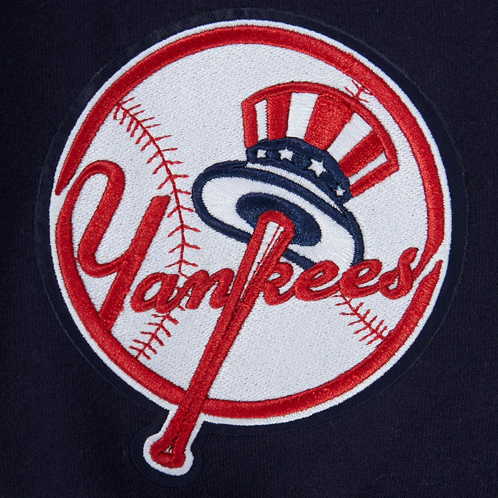 MLB NEW YORK YANKEES WINGSPAN CHANDAIL À CAPUCHON EN MOLLETON À ÉPAULES TOMBANTES V2 POUR HOMME (MARINE MINUIT)