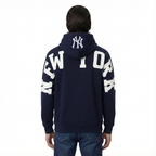 MLB NEW YORK YANKEES WINGSPAN CHANDAIL À CAPUCHON EN MOLLETON À ÉPAULES TOMBANTES V2 POUR HOMME (MARINE MINUIT)