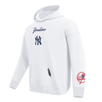 MLB NEW YORK YANKEES WINGSPAN MEN'S DROP SHOULDER FLC PO HOODIE V2 (WHITE)