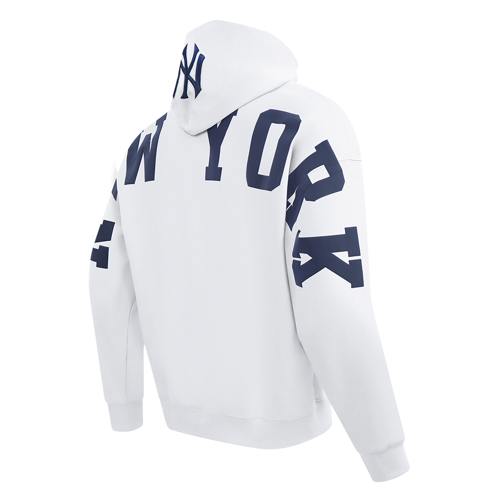 MLB NEW YORK YANKEES WINGSPAN MEN'S DROP SHOULDER FLC PO HOODIE V2 (WHITE)