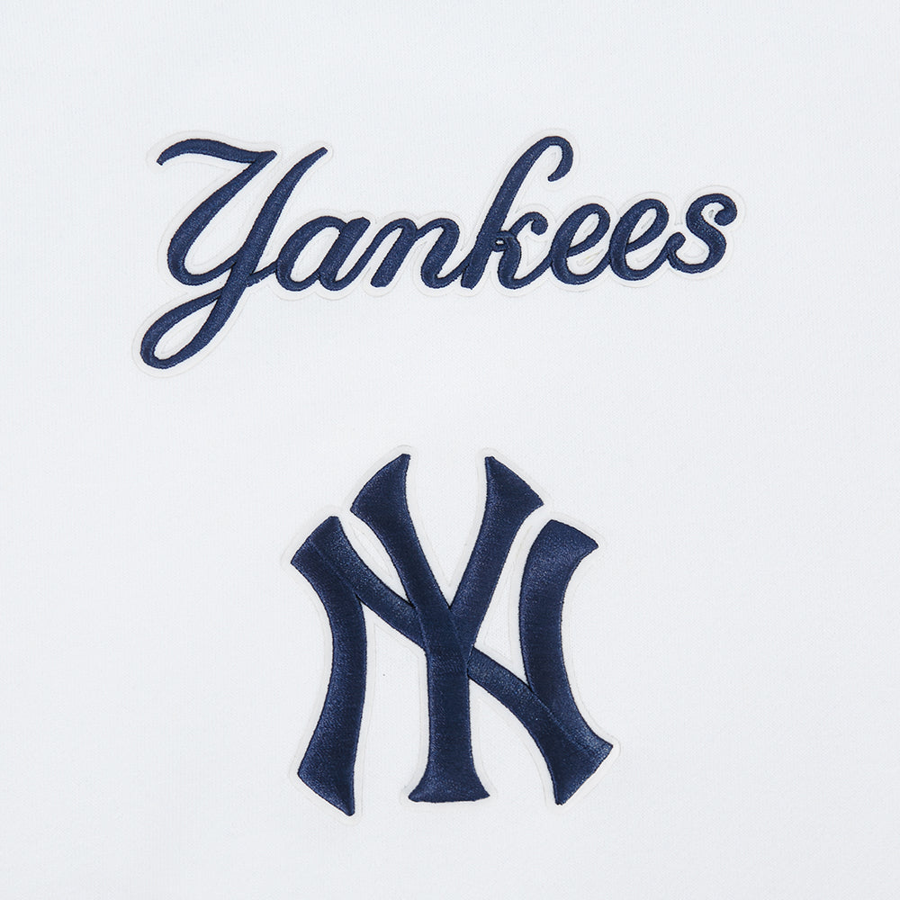 MLB NEW YORK YANKEES WINGSPAN MEN'S DROP SHOULDER FLC PO HOODIE V2 (WHITE)