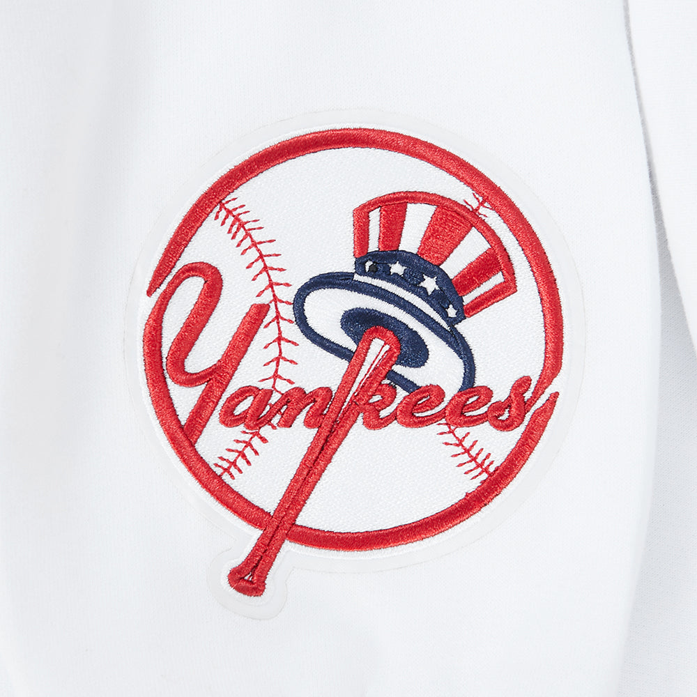 MLB NEW YORK YANKEES WINGSPAN MEN'S DROP SHOULDER FLC PO HOODIE V2 (WHITE)