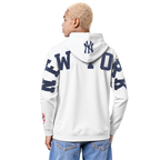 MLB NEW YORK YANKEES WINGSPAN MEN'S DROP SHOULDER FLC PO HOODIE V2 (WHITE)