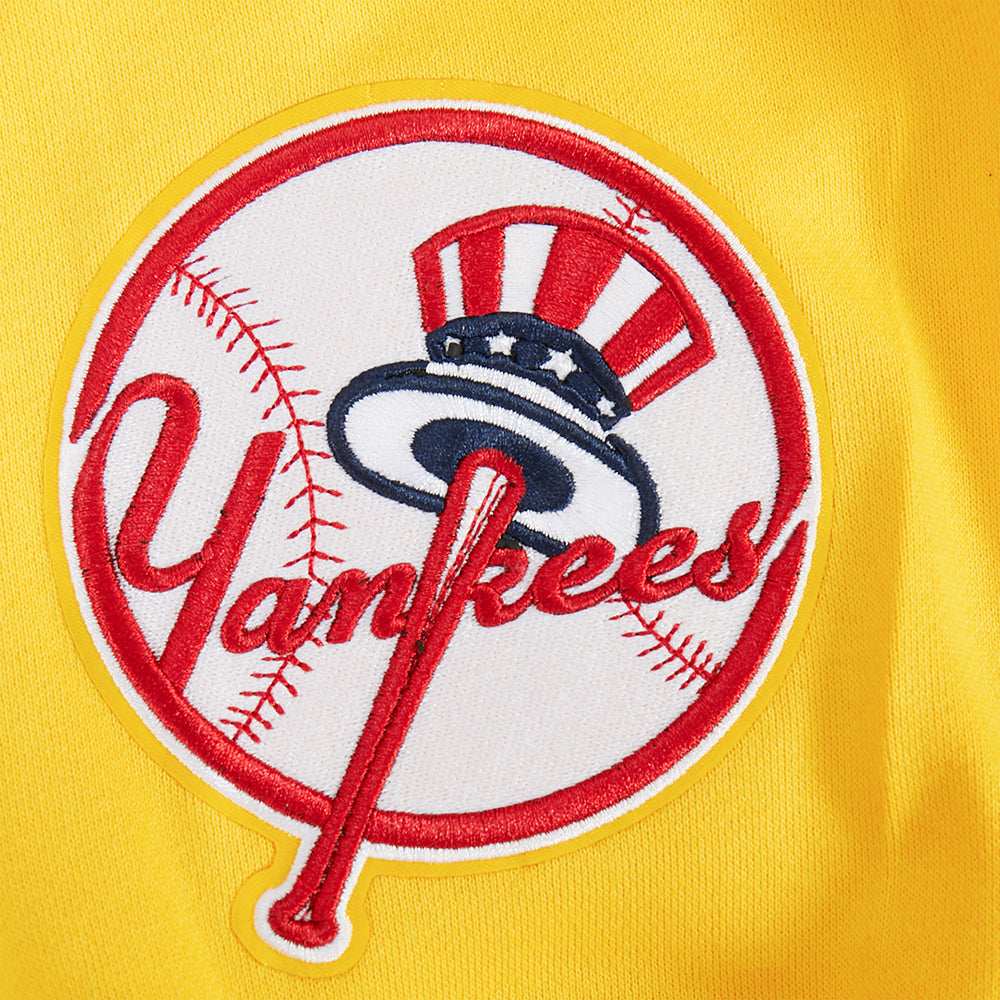 MLB NEW YORK YANKEES WINGSPAN MEN'S DROP SHOULDER FLC PO HOODIE V2 (YELLOW)