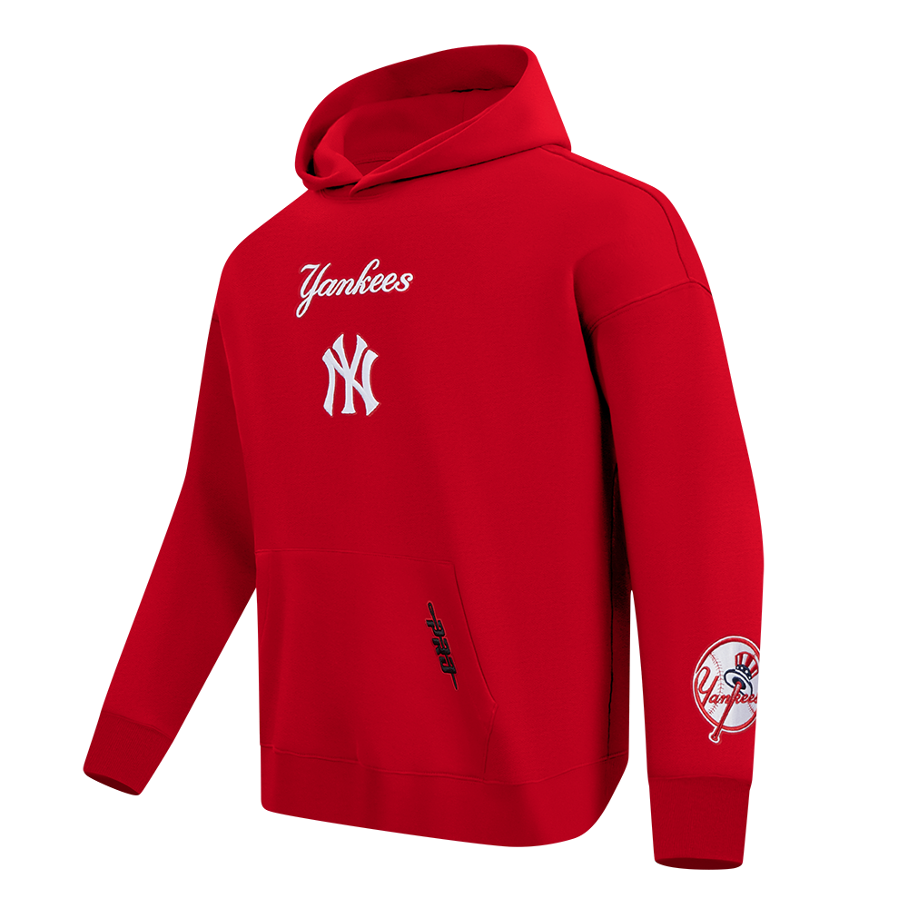 MLB NEW YORK YANKEES WINGSPAN CHANDAIL À CAPUCHON EN MOLLETON À ÉPAULES TOMBANTES V2 POUR HOMME (ROUGE)