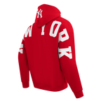 MLB NEW YORK YANKEES WINGSPAN CHANDAIL À CAPUCHON EN MOLLETON À ÉPAULES TOMBANTES V2 POUR HOMME (ROUGE)