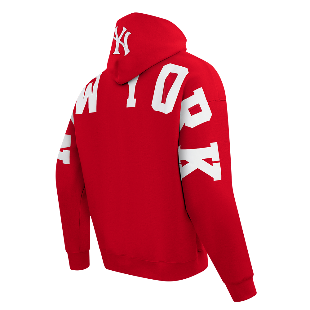 MLB NEW YORK YANKEES WINGSPAN CHANDAIL À CAPUCHON EN MOLLETON À ÉPAULES TOMBANTES V2 POUR HOMME (ROUGE)