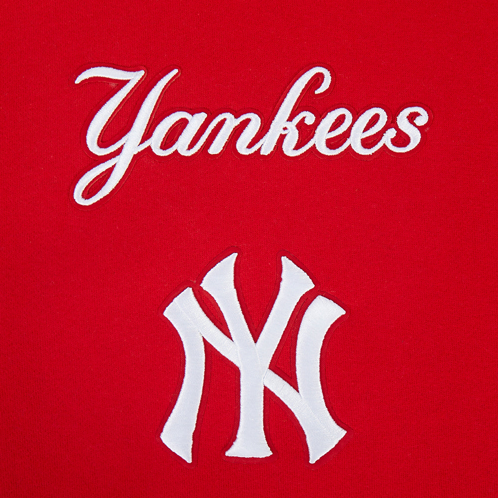 MLB NEW YORK YANKEES WINGSPAN CHANDAIL À CAPUCHON EN MOLLETON À ÉPAULES TOMBANTES V2 POUR HOMME (ROUGE)