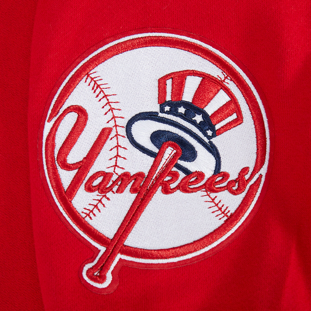 MLB NEW YORK YANKEES WINGSPAN CHANDAIL À CAPUCHON EN MOLLETON À ÉPAULES TOMBANTES V2 POUR HOMME (ROUGE)