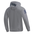 MLB NEW YORK YANKEES CLASSIC CHENILLE CHANDAIL À CAPUCHON EN MAILLE DOUBLE POUR HOMME (GRIS)