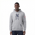MLB NEW YORK YANKEES CLASSIC CHENILLE CHANDAIL À CAPUCHON EN MAILLE DOUBLE POUR HOMME (GRIS)