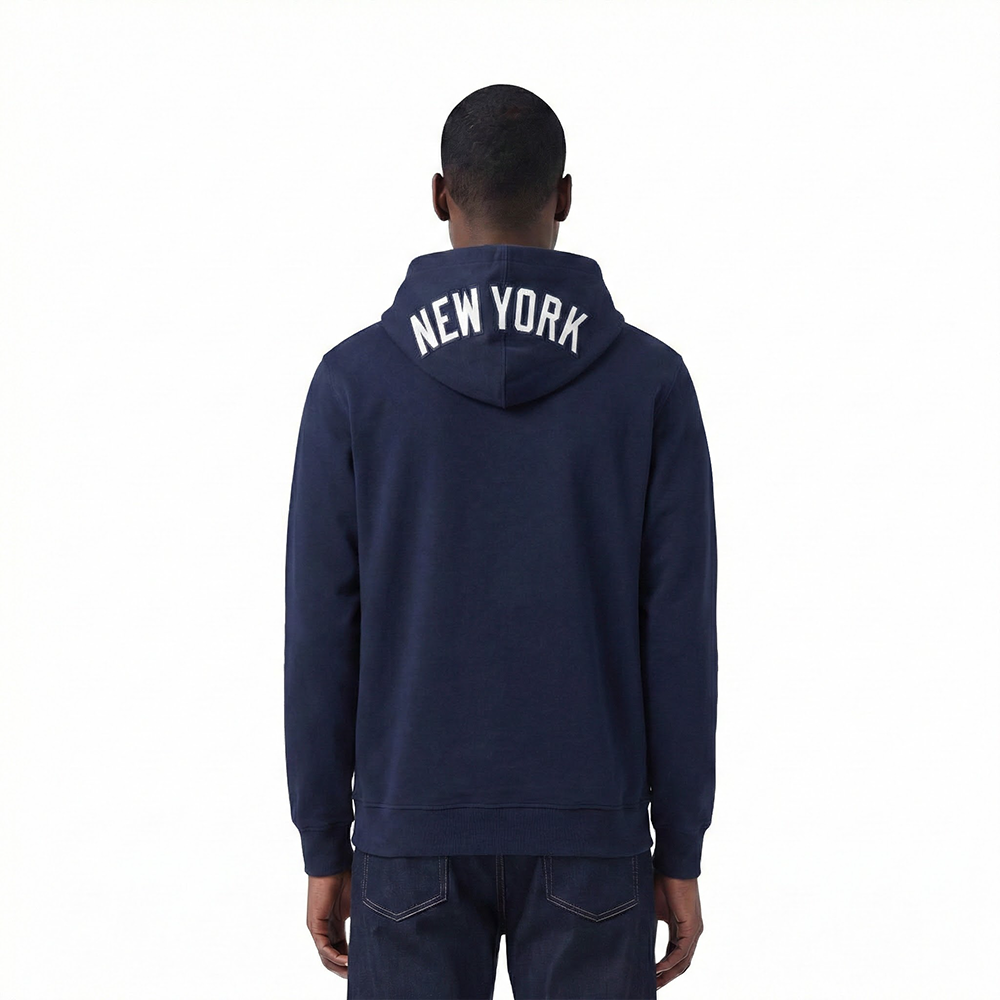 MLB NEW YORK YANKEES CLASSIC CHENILLE MEN'S DK PO HOODIE (MIDNIGHT NAVY)