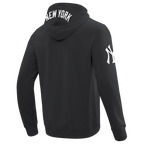 MLB NEW YORK YANKEES CLASSIC CHENILLE CHANDAIL À CAPUCHON EN MAILLE DOUBLE À GLISSIÈRE POUR HOMME (NOIR)