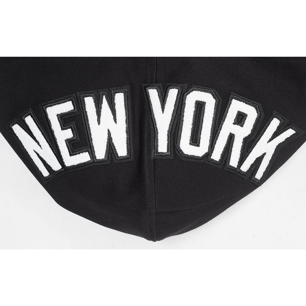 MLB NEW YORK YANKEES CLASSIC CHENILLE CHANDAIL À CAPUCHON EN MAILLE DOUBLE À GLISSIÈRE POUR HOMME (NOIR)
