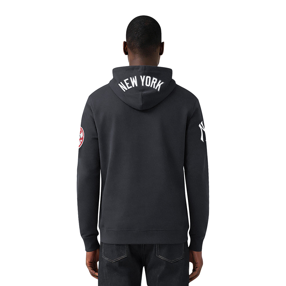 MLB NEW YORK YANKEES CLASSIC CHENILLE CHANDAIL À CAPUCHON EN MAILLE DOUBLE À GLISSIÈRE POUR HOMME (NOIR)