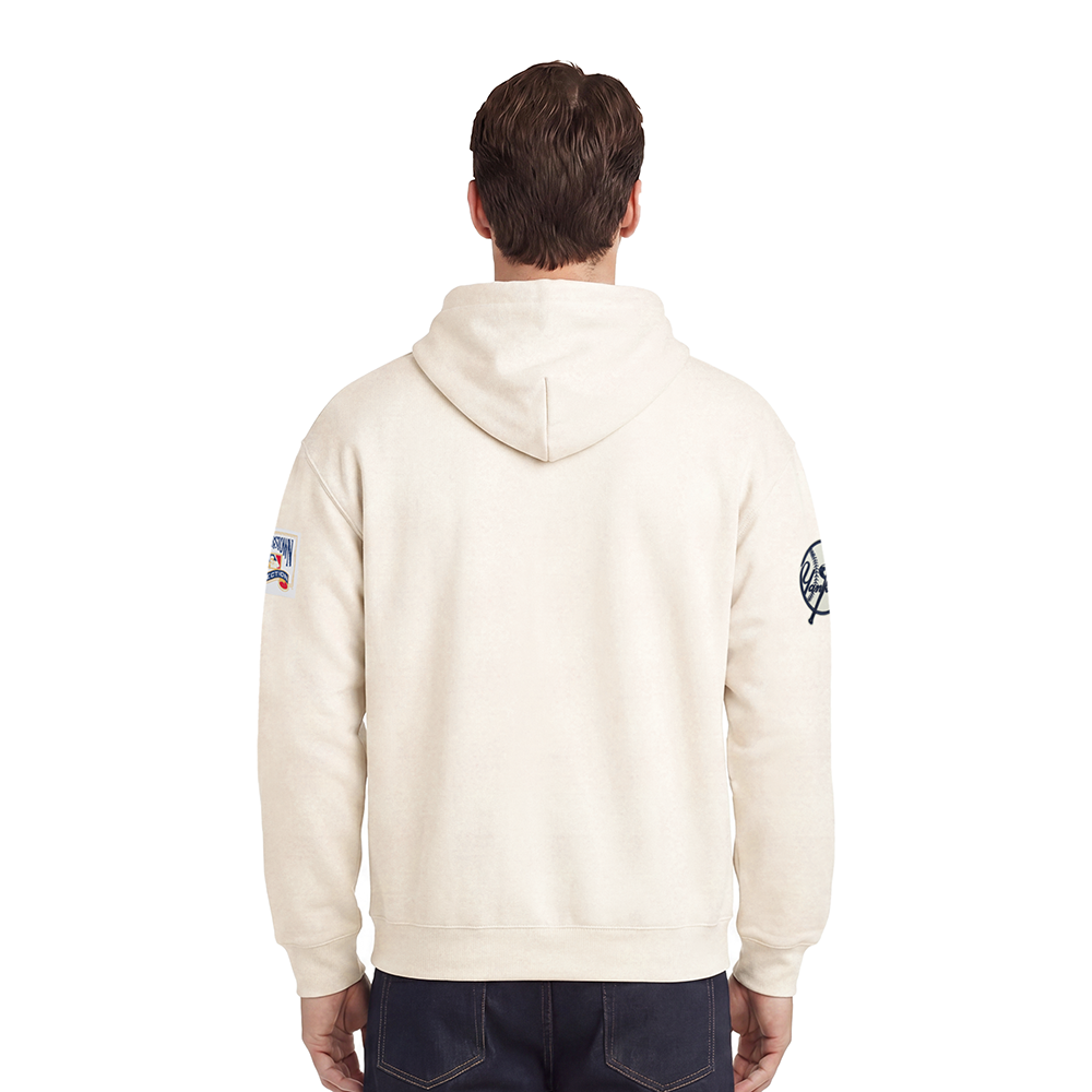 MLB NEW YORK YANKEES FIRST TEAM MEN'S PULL OVER HOODIE (EGGSHELL)