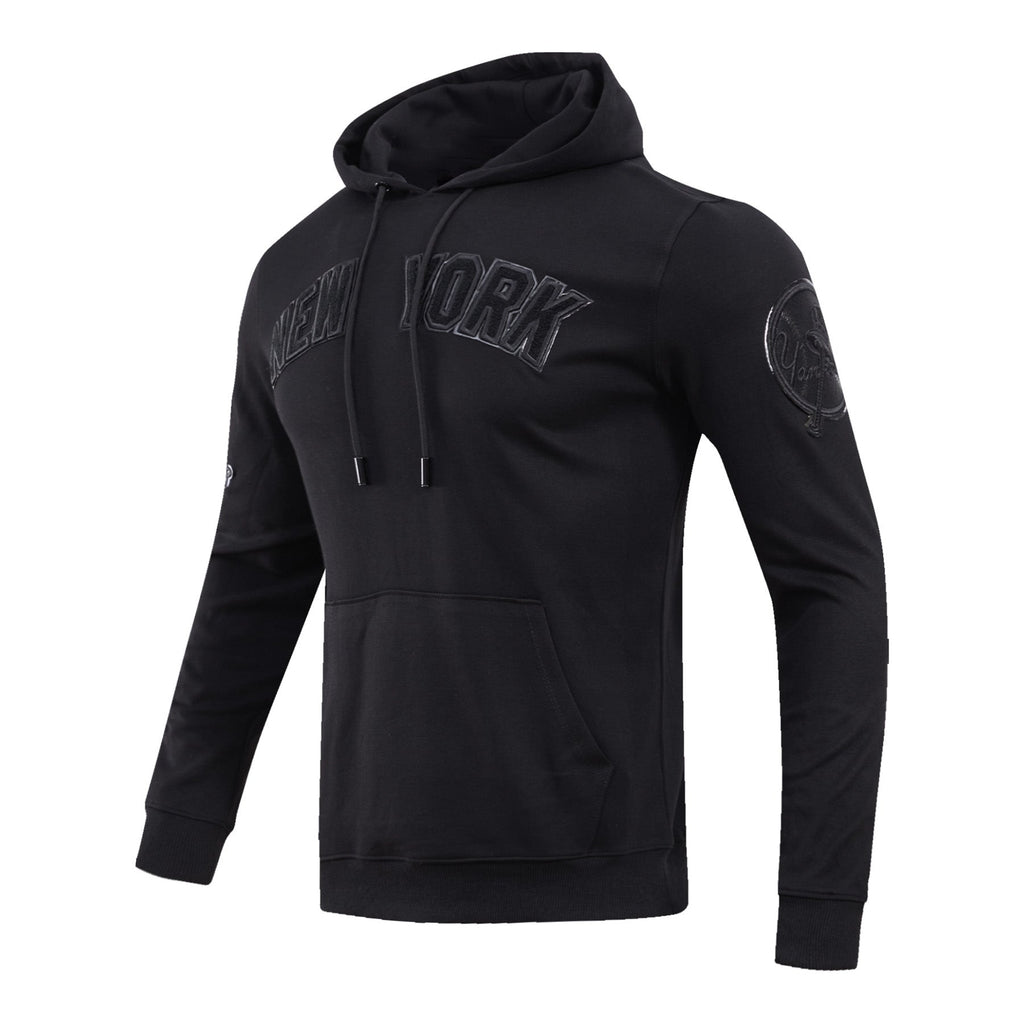 MLB NEW YORK YANKEES TRIPLE BLACK CHANDAIL À CAPUCHON LOGO POUR HOMME (NOIR)