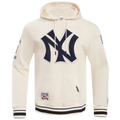 MLB NEW YORK YANKEES RETRO CLASSIC MEN'S PULLOVER HOODIE (EGGSHELL/ MIDNIGHT NAVY)
