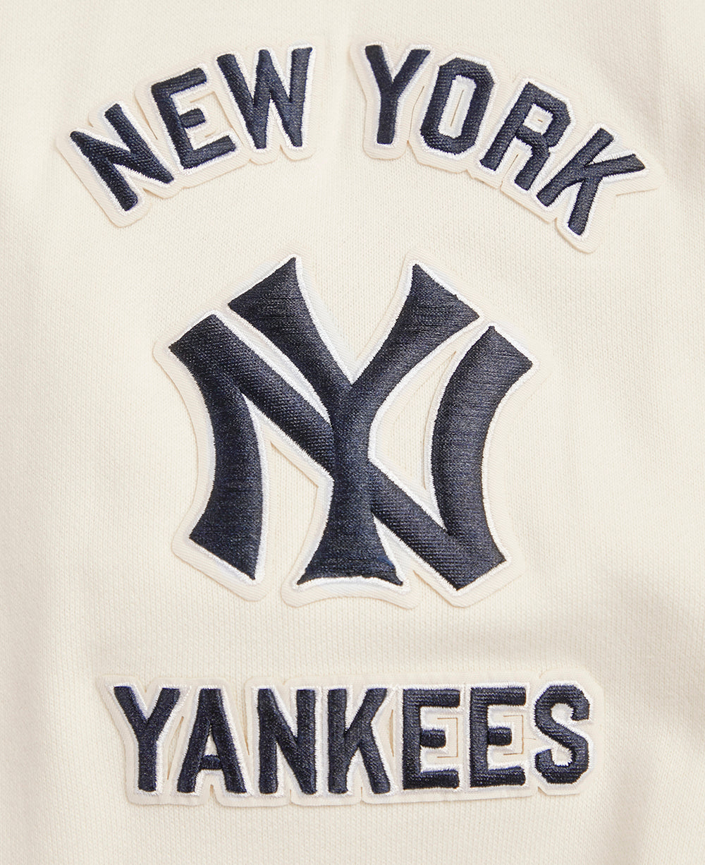 MLB NEW YORK YANKEES RETRO CLASSIC MEN'S PULLOVER HOODIE (EGGSHELL/ MIDNIGHT NAVY)